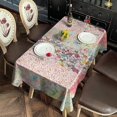 thumbnail image 5 of Pioneer Flower Floral Print Pattern Rectangle Tablecloth 60"x120",Waterproof Polyester Rectangle Table Cloth, Wipeable Spillproof Polyester Tablecloth for Dining, Camping, Indoor and Outdoor, 5 of 6