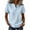 Sky Blue, variant on Ashirexll Short Sleeve Shirts for Women Summer Breathable V-Neck Short Sleeve T Shirt Woman Loose On Leisure for Daily