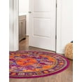 thumbnail image 4 of Rugs.com Calypso Collection Rug – 9' x 12' Fuchsia Medium Rug Perfect For Living Rooms, Large Dining Rooms, Open Floorplans, 4 of 9