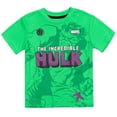 thumbnail image 2 of Marvel Avengers Hulk Big Boys T-Shirt and Mesh Shorts Outfit Set Toddler to Big Kid, 2 of 5