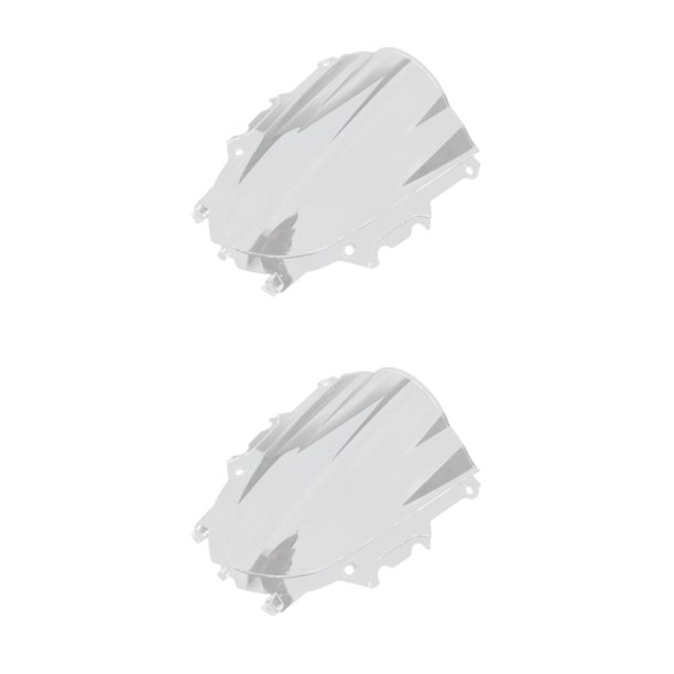Riwesomey Deflector de viento para parabrisas de motocicleta para YZF transparente Claro 2piezas