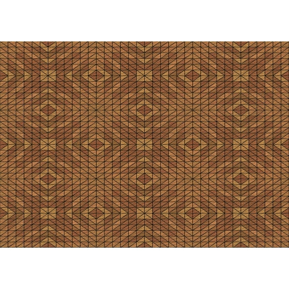 Ahgly Company Indoor Rectangle Patterned Blood Red Brown Area Rugs, 2' x 3'