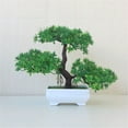 thumbnail image 2 of Artificial Plants Greenery Bonsai, Room Decor Fake Bonsai Tree for Home Decor Indoor Bookshelf Office Desk Bathroom Farmhouse Decor, Multicolor, 10.24x7.28", 2 of 9