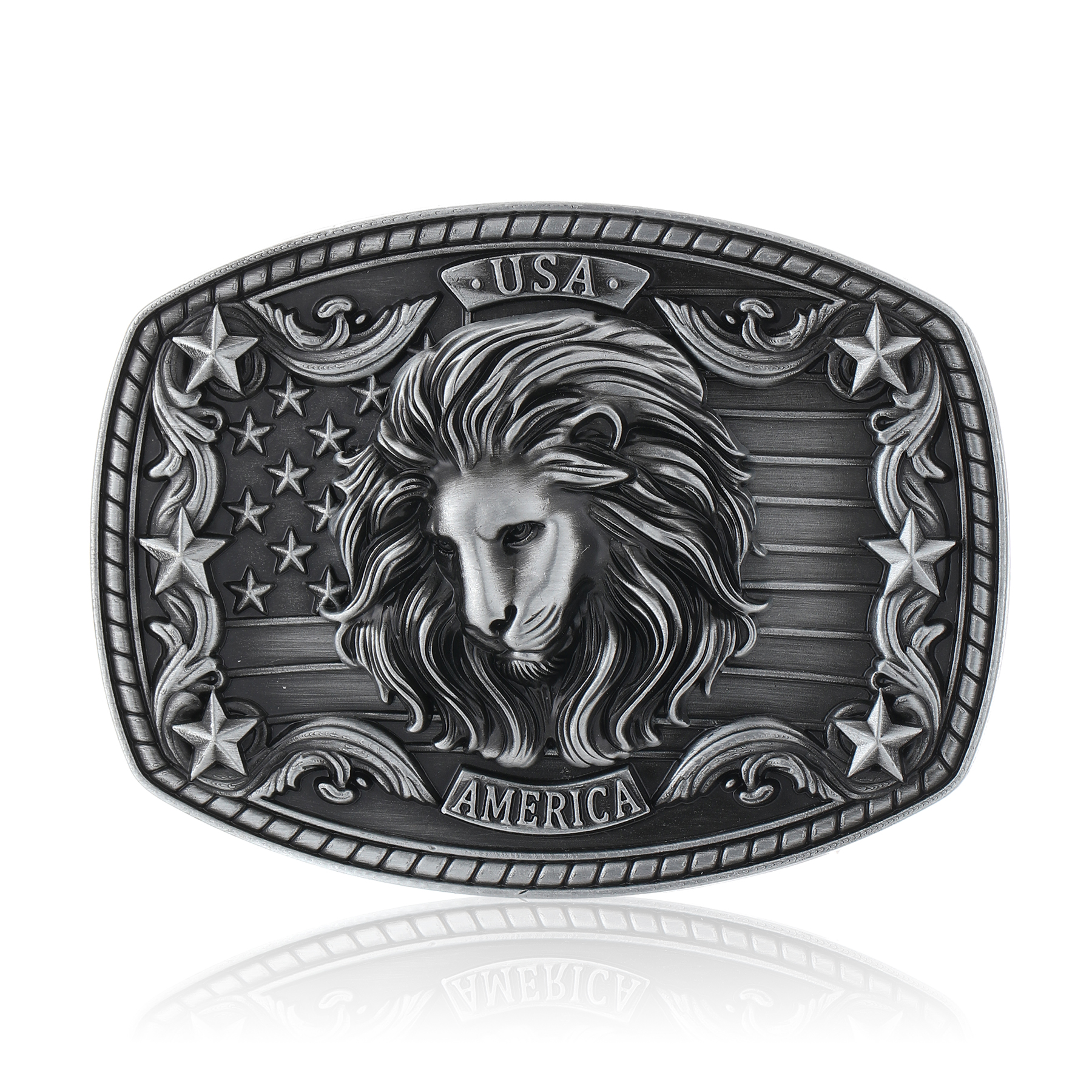 Beautiful vintage belt buckle featuring the word “Rock” in black. Pacifica Men main image 2