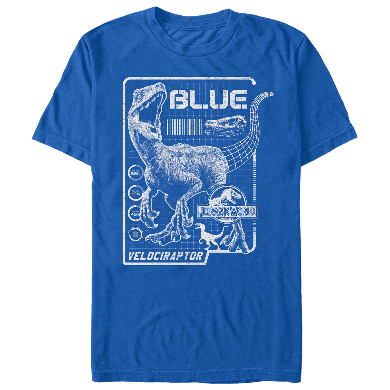 Jurassic World Men's Jurassic World Fallen Kingdom Blue Details TShirt