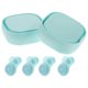 thumbnail image 2 of Noise Reduction Anti-Noise Earplugs Sleeping Aid Comfortable Sky-Blue 2Sets, 2 of 2