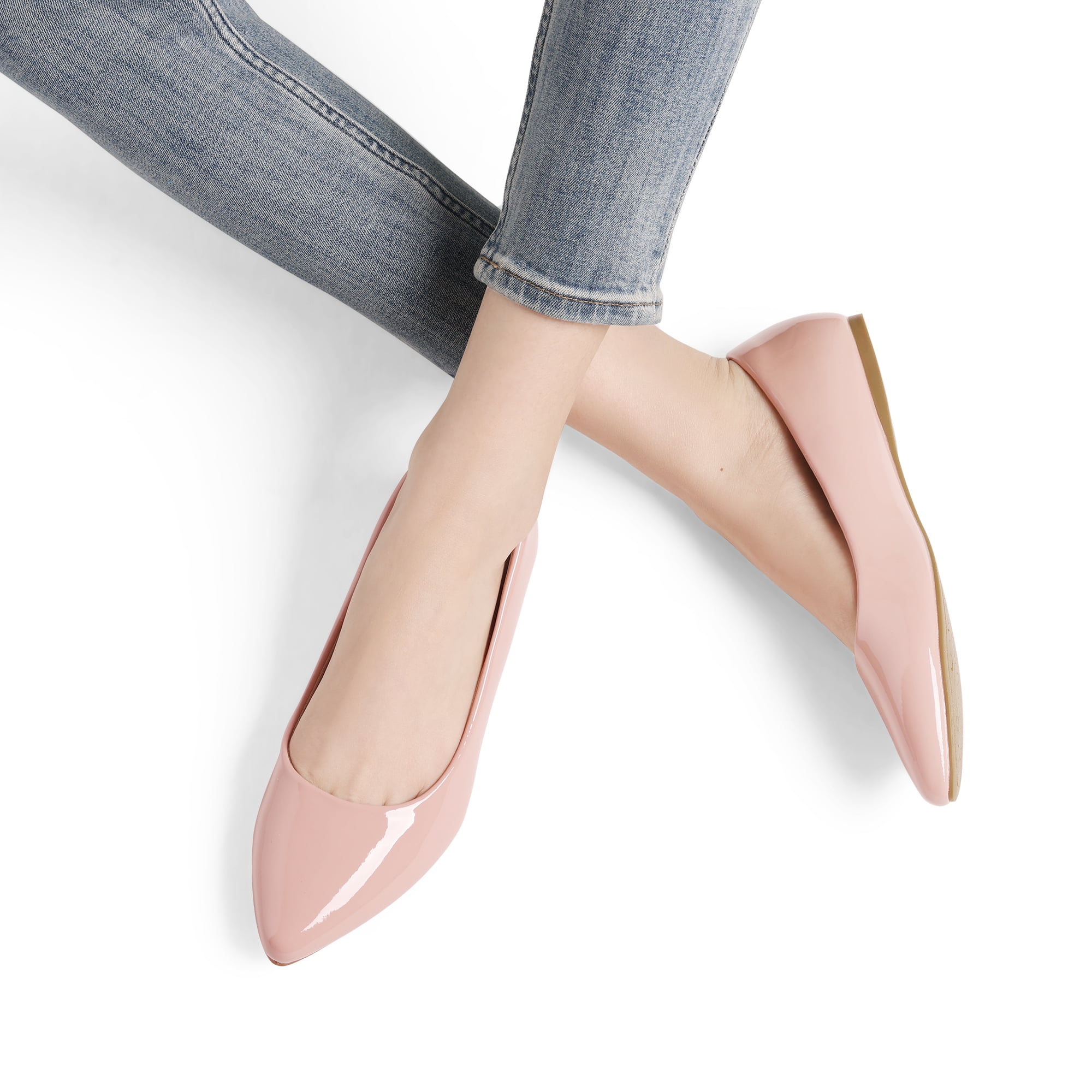 Dream Pairs Women's Casual Pointed Toe Ballet Comfort Soft Slip On