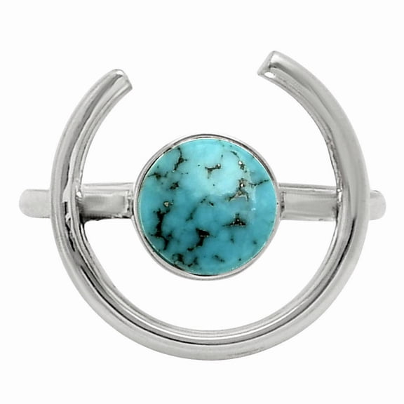 Natural Turquoise Morenci Mine 925 Sterling Silver Ring s.6 Jewelry R-1036 SDR249234