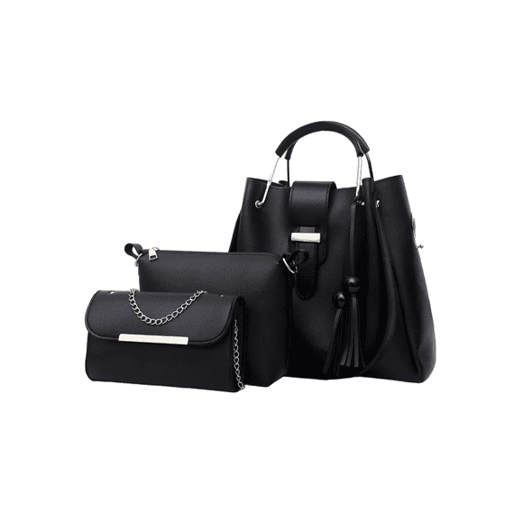 3 bolsas bandolera mujer cosmetiquera Negra