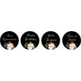 thumbnail image 2 of Darling Souvenir Floral Quinceanera Stickers chocolate Candy Labels 190 Pcs DIY-Black, 2 of 2