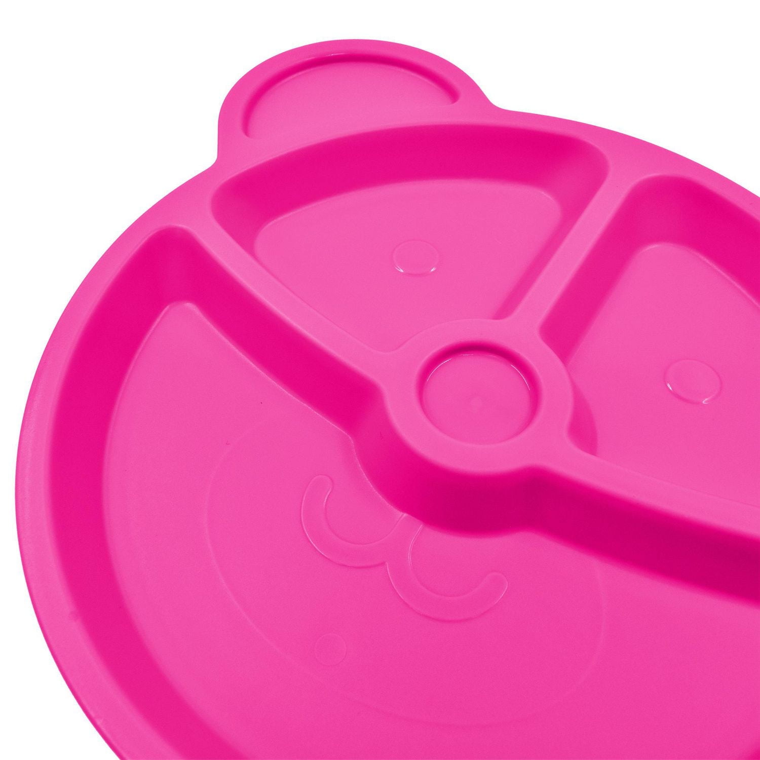 Assiette de séparation pour enfants en plastique rose ours Mainstays, 1 pièce