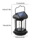 thumbnail image 3 of Faro colgante solar Luz vintage exterior | Lámpara impermeable para el jardín del jardín | Solar recargable/USB, sensor automático, negro, 6,3"x4,7", construcción ABS duradera, 3 of 6
