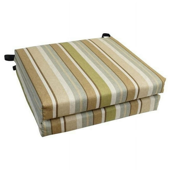 Blazing Needles 20-inch by 19-inch Patterned Outdoor Chair Cushions (Set of 2)  93454-2CH-OD-177