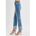 thumbnail image 6 of Risen Jeans - High Rise Wide Cuffed Straight Jeans - RDP5484, 6 of 11
