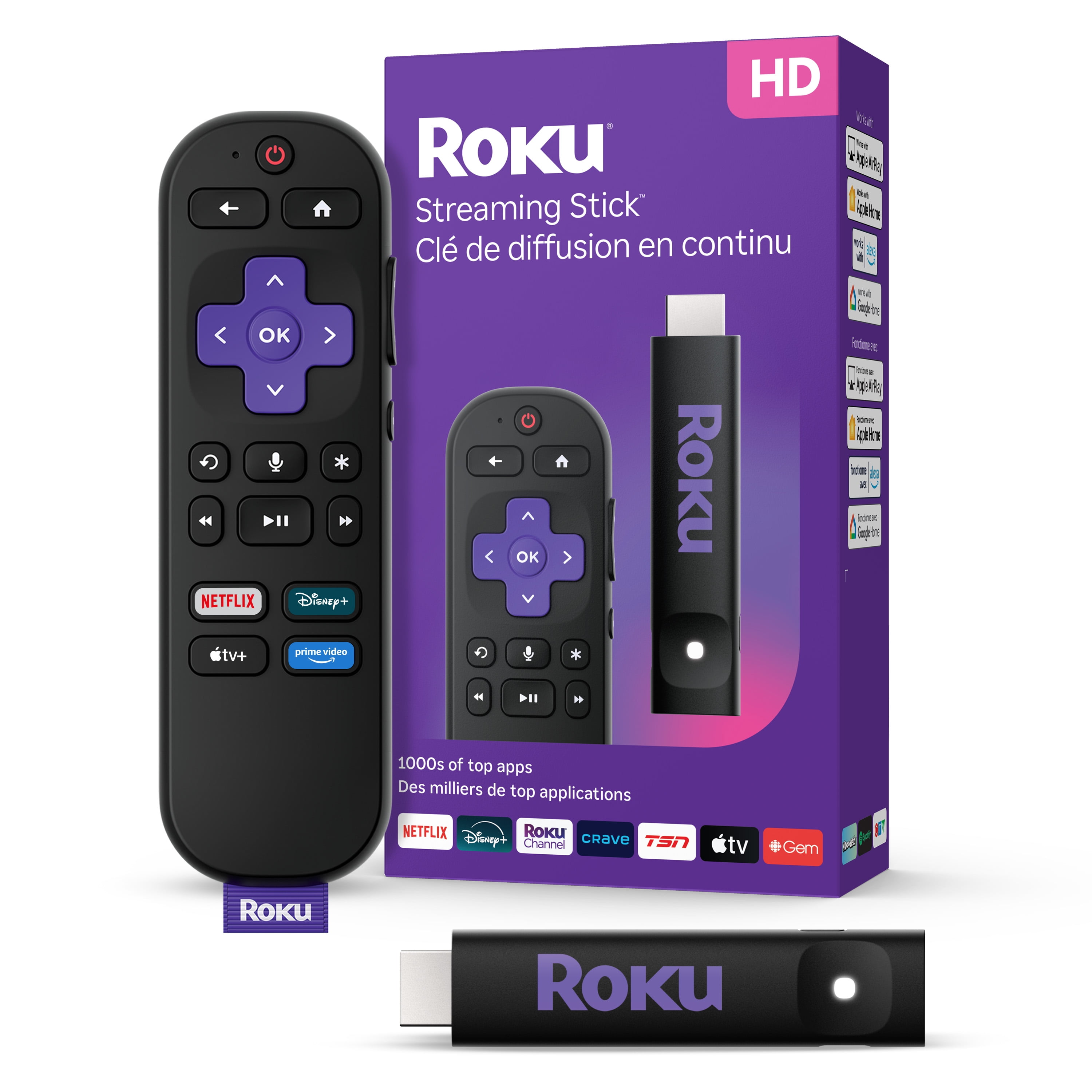 Roku® Streaming Stick™ 2025 HD Roku Streaming Device for TV with