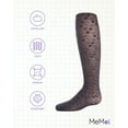 thumbnail image 6 of MeMoi Sweet Blossoms Sheer Floral Lace Tights - Girls - Female, 8-10, Navy, 6 of 12