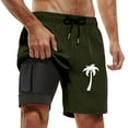 thumbnail image 1 of Xdzjlr Mens Sport Shorts,Swim Trunks With Compresssion Liner Inseam Board Bathing Suit With Pockets Skin-Friendly Mens Casual Shorts, 1 of 4