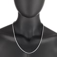 thumbnail image 3 of 3.8mm High-Polished Silver Plated Stainless Steel Twisted Rope Chain Necklace, 30 inches, 3 of 6
