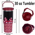 thumbnail image 4 of 30 Oz Tumbler With Handle and Silicone Straws, Coffee Insulated Tumbler, 40oz Tumbler, 4 of 6