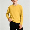 thumbnail image 5 of Diufon Baby Boys Girls Long Sleeve Shirt Toddler Thickened Round Neck Tops Comfort Basic Solid Color T-Shirt, 5 of 9