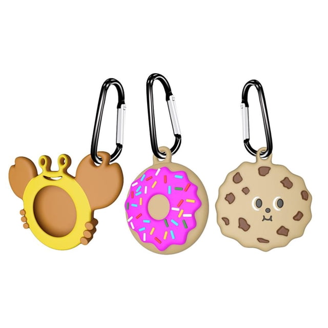 Silicone Case Compatible for Airtag with Keychain Ring Cartoon Protective Cover