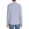 thumbnail image 4 of Blu White Blu Women's Patricia Ruffled Stripe Shirt, 4 of 5