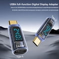 thumbnail image 5 of Adaptador OTG Tipo C A Tipo C, 240 W, USB 4, Adaptador de Carga con Pantalla Digital, Transferencia de Video 8K para Teléfono, Tableta, Negro, 5 of 5