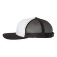 thumbnail image 2 of Richardson - Adjustable Snapback Trucker Mesh Cap, White / Black, 2 of 3