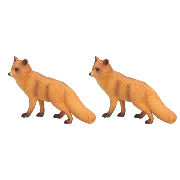 Juguete modelo Fox, 2 piezas Figura de zorro realista Modelo de zorro realista Juguete modelo de zorro realista Diseño exquisito