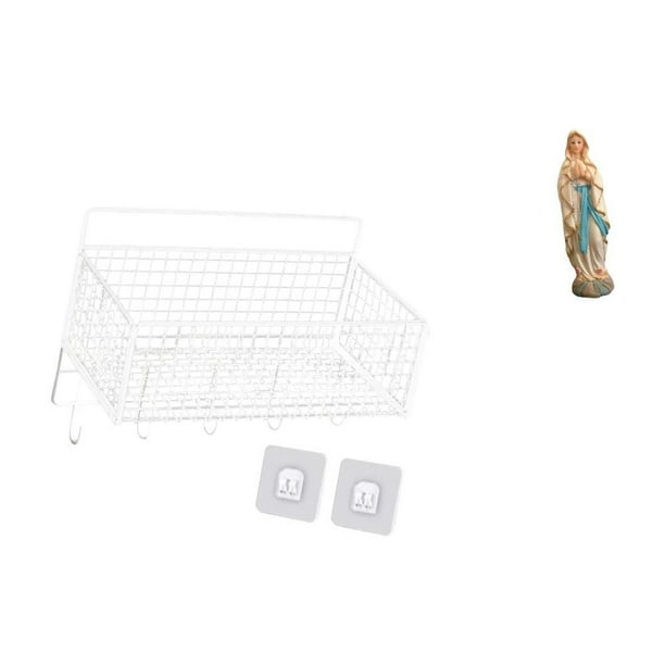 Cesta de almacenamiento colgante,Cesta de almacenamiento para gabinete organizador de pared colgante,Estatua de Lutero,Estatua de la Virgen María Figura Colección Religiosa,Figura de resina y