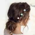 thumbnail image 3 of Unique Bargains 20 Pcs Small Flower Hair Clips Mini Flower Hair Clips for Girls Cute Mini Hairpin Purple Green, 3 of 7