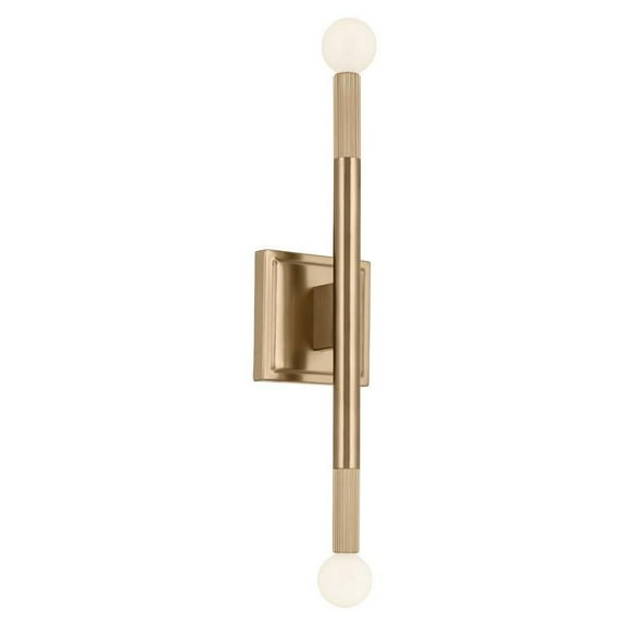 2 Light Wall Sconce-17 inches Tall and 5 inches Wide-Champagne Bronze Finish Bailey Street Home 147-Bel-5016866