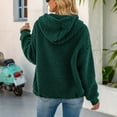 thumbnail image 4 of Fesfesfes Women Hooded Flannel Zipper Lace Long Sleeve Casual Sweatshirt Pullover Top Coat or, 4 of 7