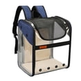 thumbnail image 3 of CAROOTU Innovative Traveler Backpack Pet Carriers for Cat and Small Dogs Transparent Mesh Breathable Backpack, 3 of 7