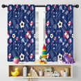 thumbnail image 5 of Blackout Kids Curtains,Blue Soccer Elements Pattern Childrens Insulated Curtains Set Of 2,Bedroom Essentials,Toddler Room Decor 42"x54", 5 of 5