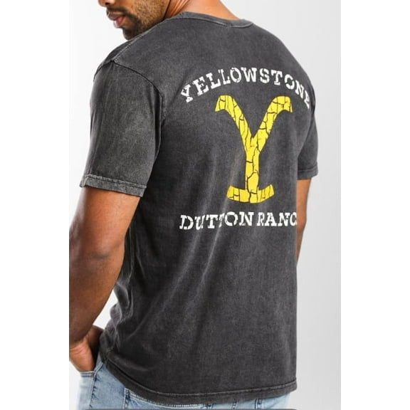 Yellowstone Crewneck Slim-Fit Short-Sleeve Letter Printed T-Shirt Men