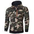 thumbnail image 4 of BJUTIR Hoodies Sweatshirt For Men Camouflage Zipper Pullover Long Sleeve Hooded Sweatshirt Tops Blouse, 4 of 6