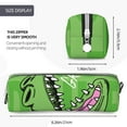 thumbnail image 3 of Naloa CROCODILE HEAD Leather Pencil Case, Makeup Pouch, Zipper Pouch for Daily Essentials, Storage Organizer, Cosmetics and Stationary Bag, 3 of 7