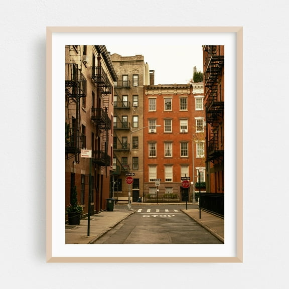 Gay Street, West Village - Manhattan New York Photography Oak Framed Wall Art Print 16 x 20 inches