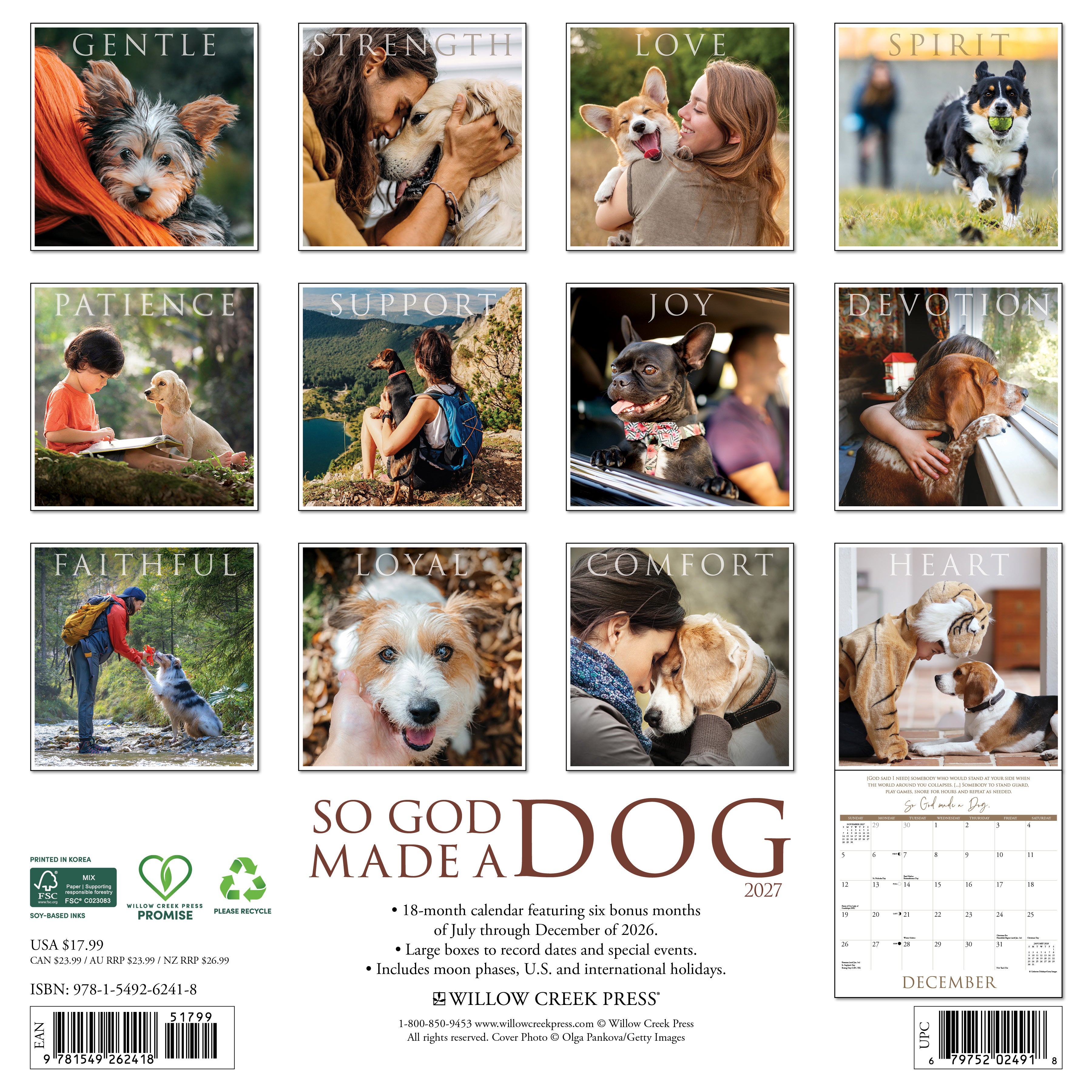 Willow Creek Press, So God Made a Dog 2027 Wall Calendar