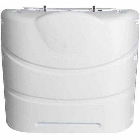 Camco Propane Tank Cover, PolarWhite, Fits 20# Steel Double (Best Propane Tank Gauge)