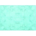 thumbnail image 1 of Ahgly Company Indoor Rectangle Persian Turquoise Blue Traditional Area Rugs, 8' x 12', 1 of 4