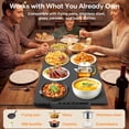 thumbnail image 3 of Consiwa Warming Mat for Food, 24"x 16" Electric Warming Tray with 6 Temp Settings & 6H Timer, Auto Shut-Off, 300W Full Surface Heating for Buffet & Home, Gray, 3 of 8