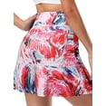 thumbnail image 3 of Falda con estampado geométrico colorido para mujer con bolsillo: ¡perfecta para deportes al aire libre y tenis!, 3 of 4