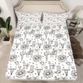 thumbnail image 2 of Castle Fairy Bull Skull 4-Piece Full Size Sheets,Flower Bowknot Bed Sheets,Cactus Horseshoe Lightweight Sheet Sets,Super Cozy Western Room Decor, 2 of 7