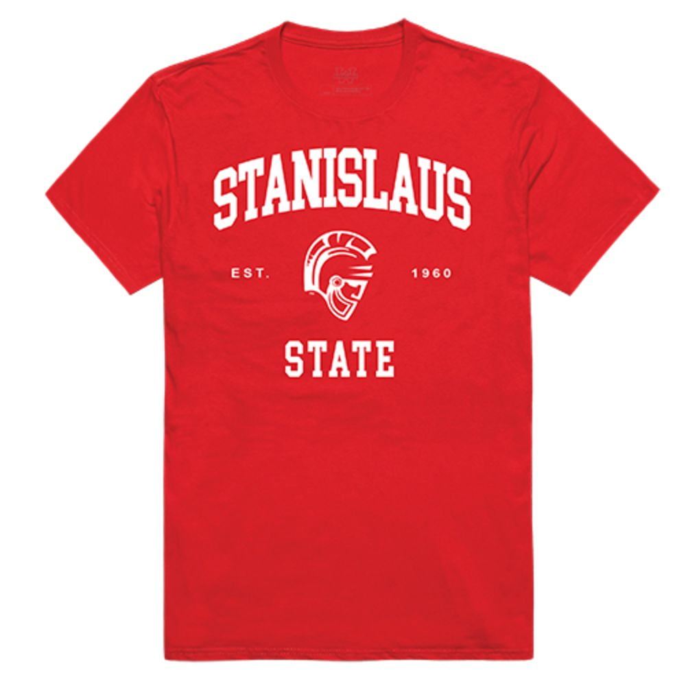 California State University Stanislaus Warriors Seal Tee TShirt Red