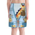 thumbnail image 3 of Rocae Giraffe Come Out From Zipper for Teen Beach Trunks Boys Swim Trunks with Compression Liner Quick Dry Board Shorts, 3 of 9