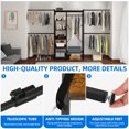 thumbnail image 4 of Dextrus 7-Tier Garment Rack Heavy Duty Clothes Rack for Hanging Clothes, Wood Clothing Rack,Freestanding Closet Organizer System - Black, 4 of 8