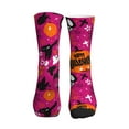 thumbnail image 3 of Crew Socks for Women Men Athletic - happy spooky elements pink Soft Comfort Breathable Mid-Calf Sole Running Socks Womens Men, 3 of 7
