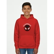 Spider-Man Little and Big Boys Neighborhood Miles Graphic Hoodie with Embroidery, Sizes 4-18